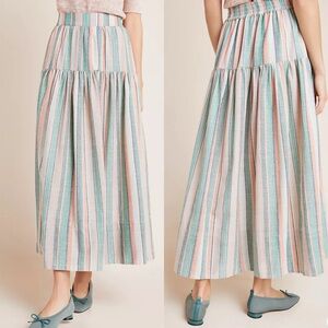 Anthropologie The Odell’s Virginia Striped Maxi Skirt cotton pull on